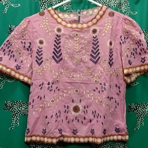 NWT Chicwish boho embroidered top